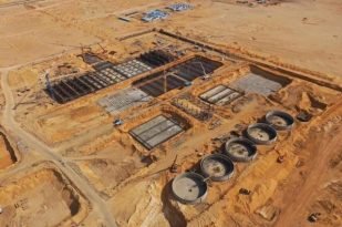 Ground tanks and water treatment and pump station